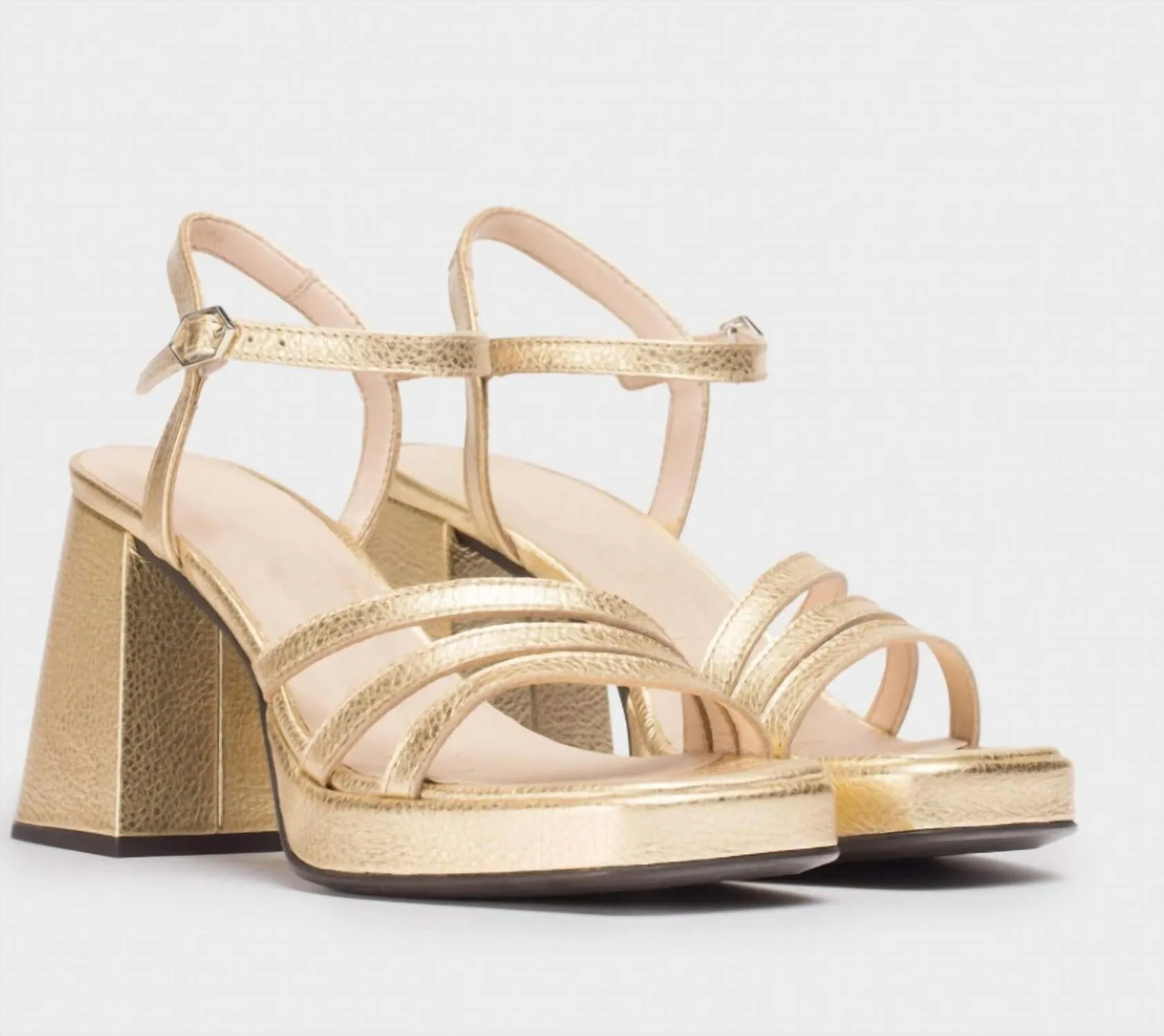 Platinum Love Sandal In Metallic
