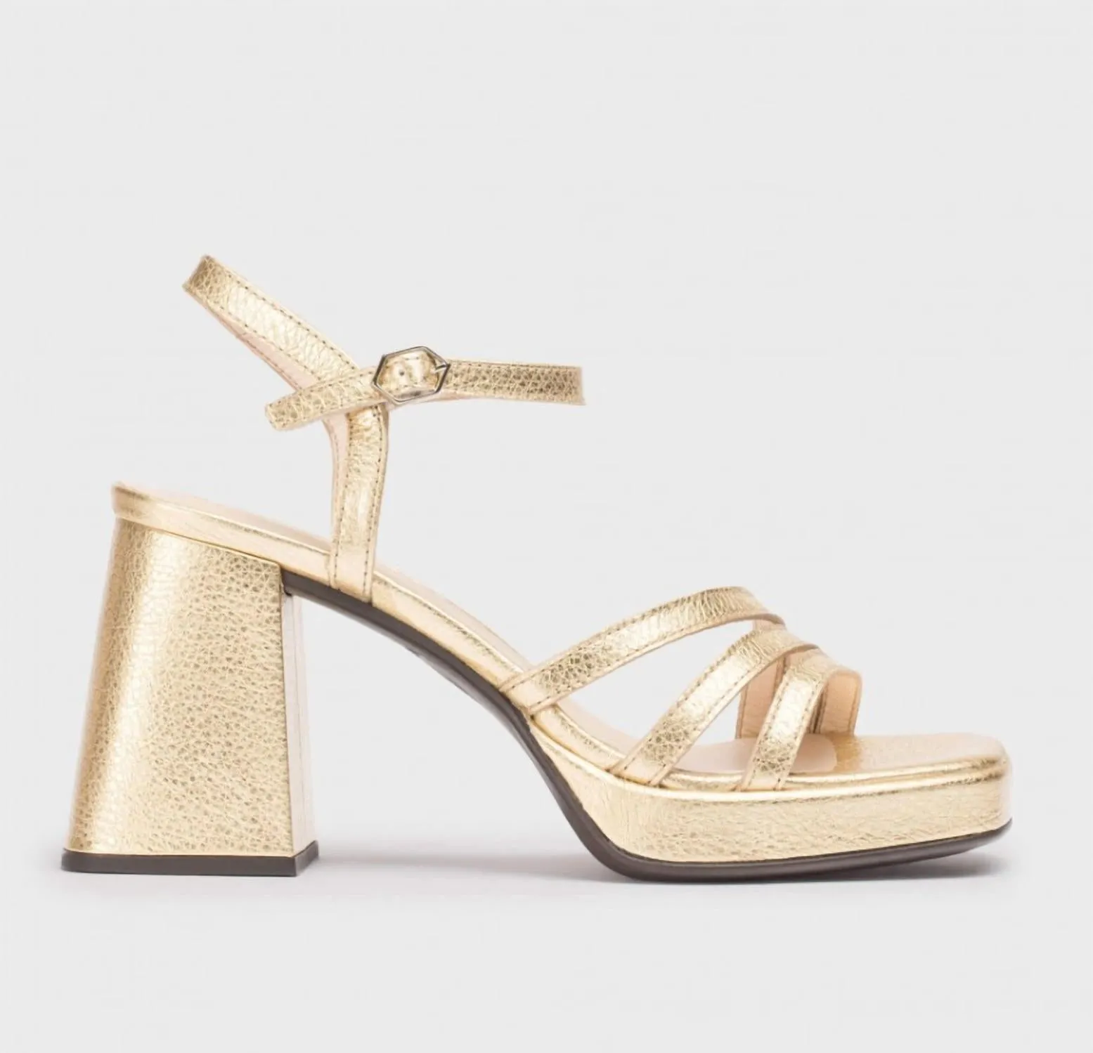 Platinum Love Sandal In Metallic