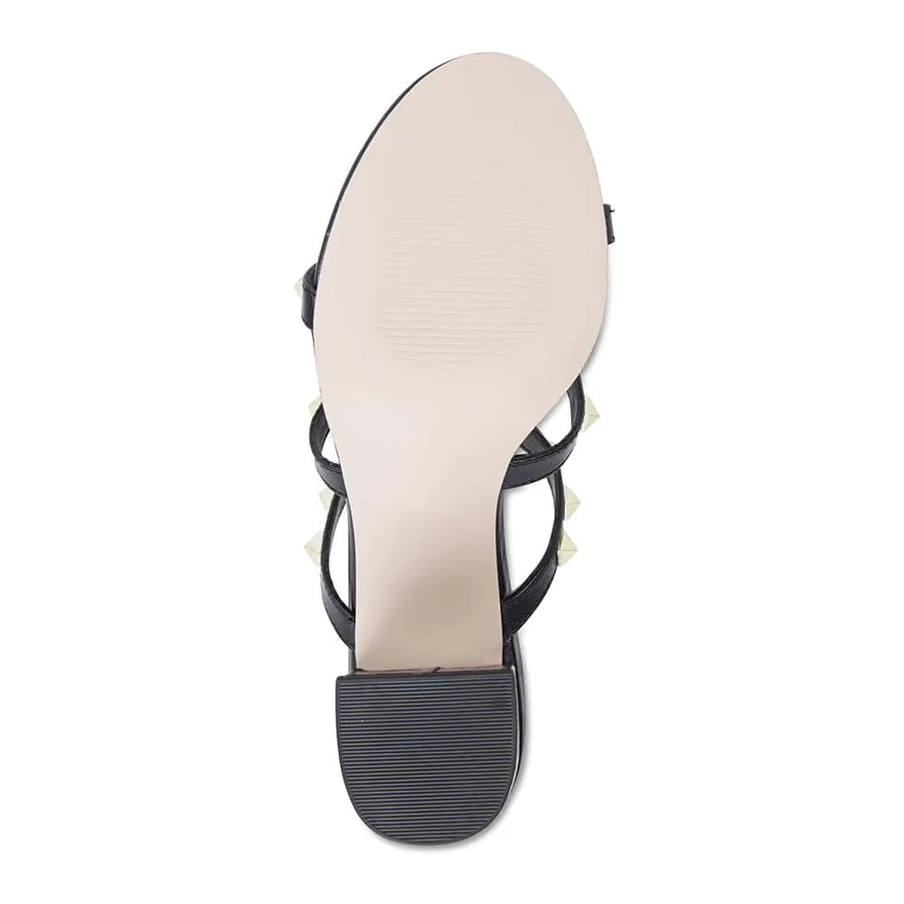 Portugal Heel in Black Leather