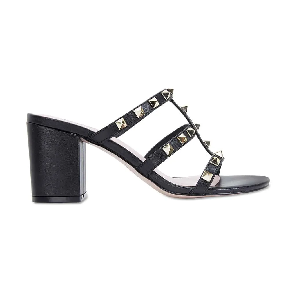 Portugal Heel in Black Leather