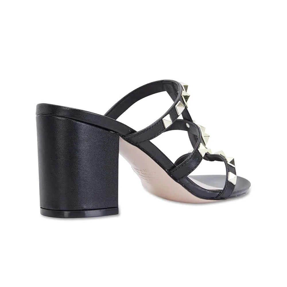 Portugal Heel in Black Leather