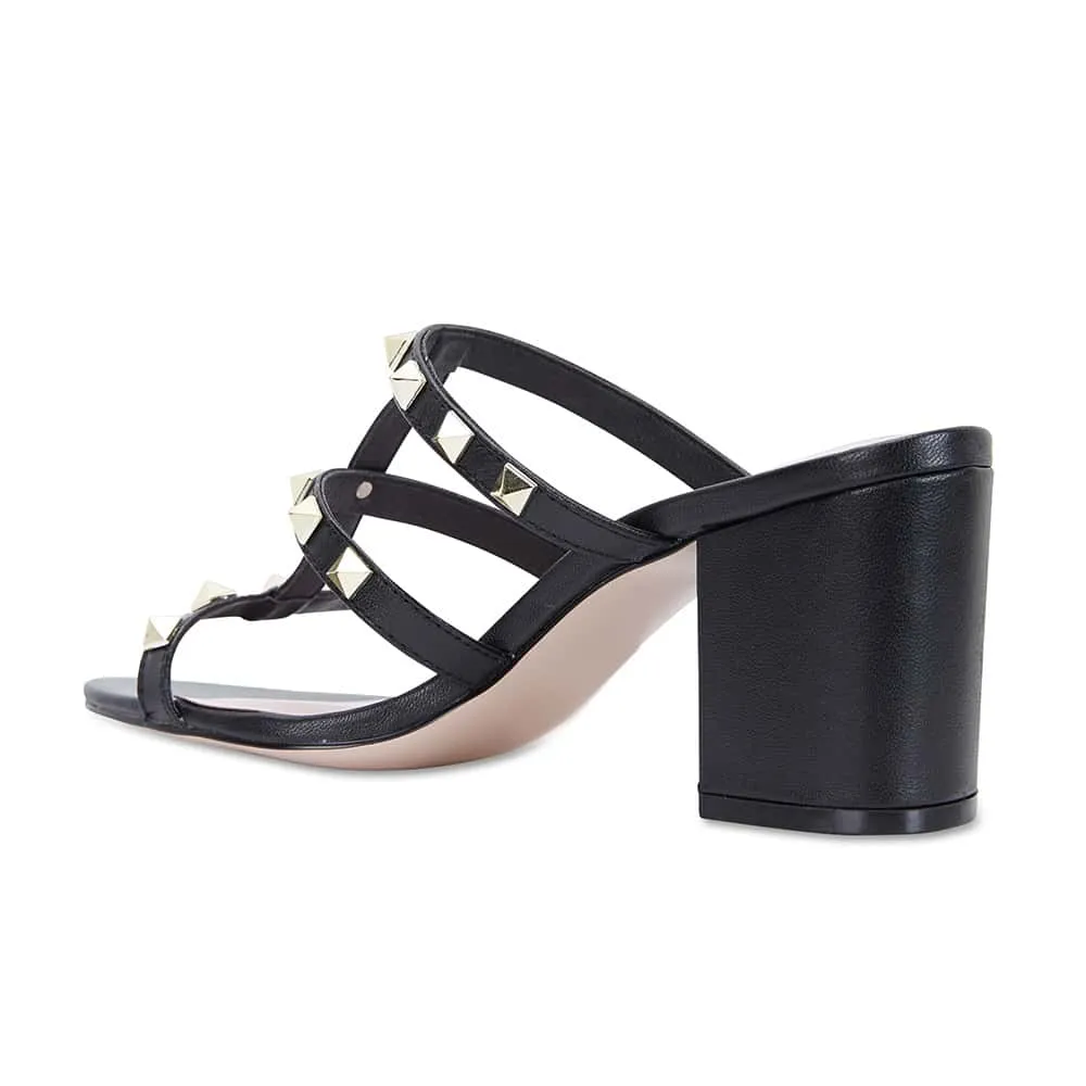 Portugal Heel in Black Leather