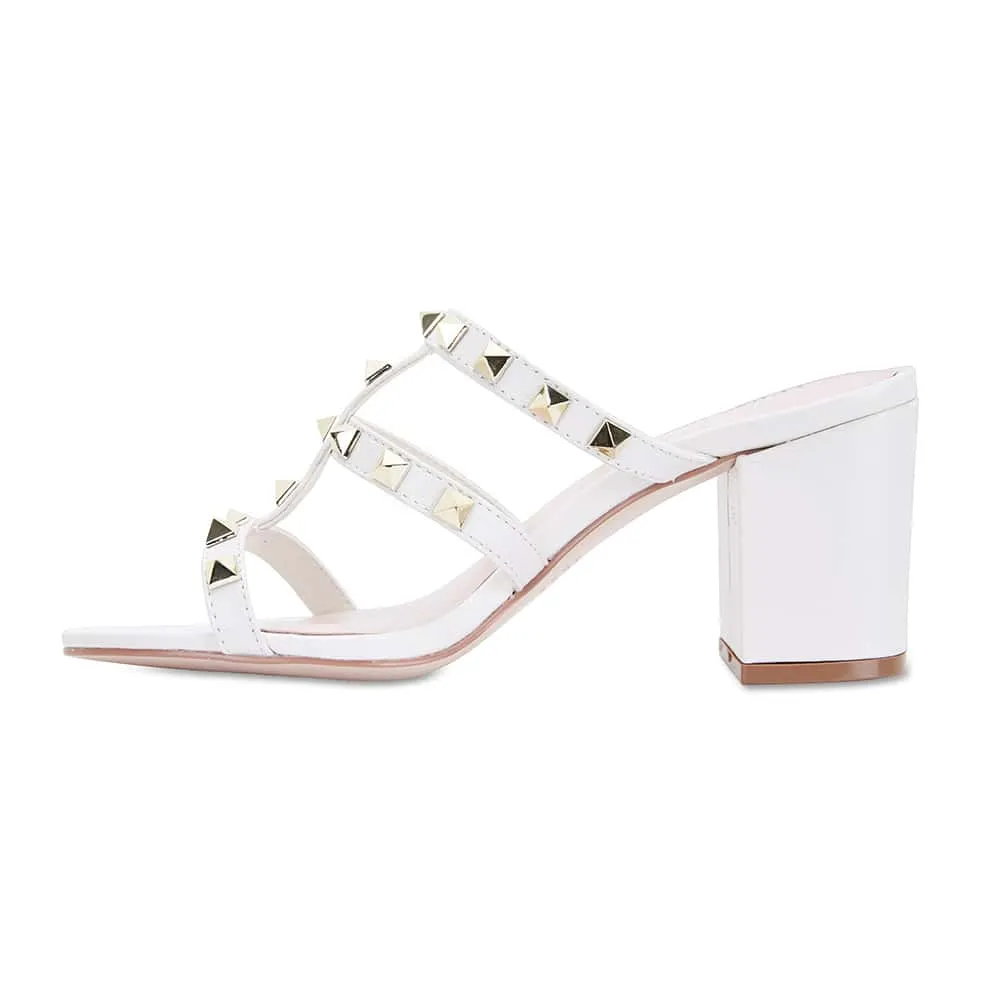 Portugal Heel in White Leather