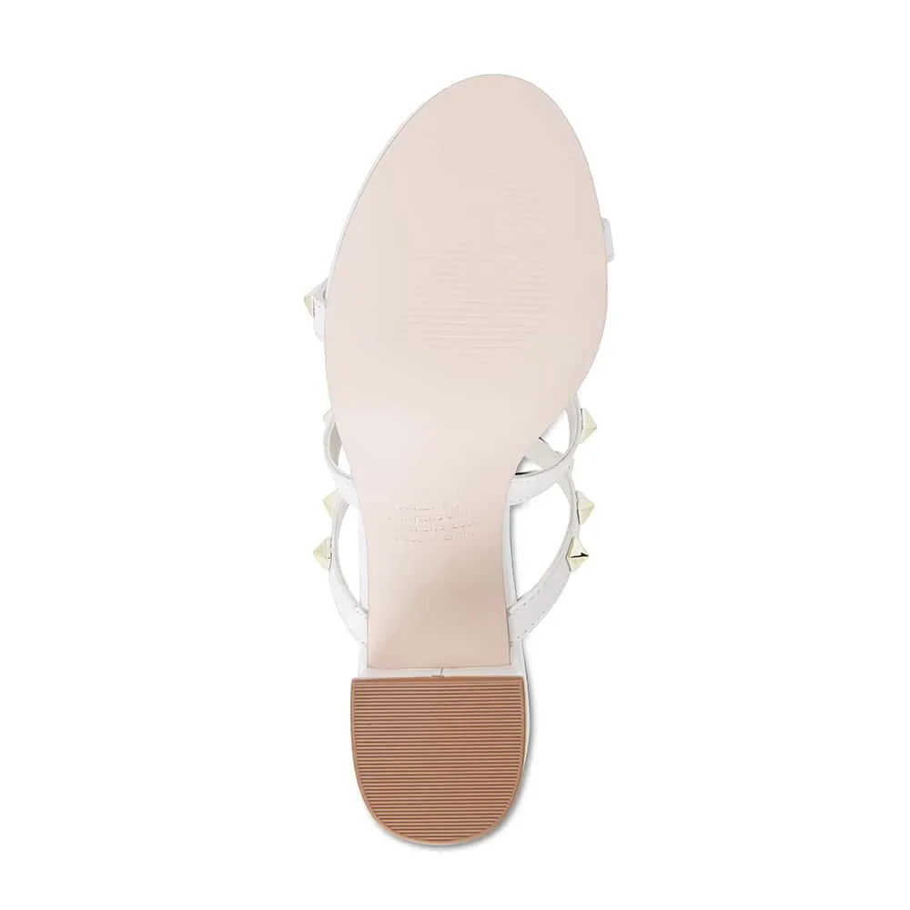 Portugal Heel in White Leather