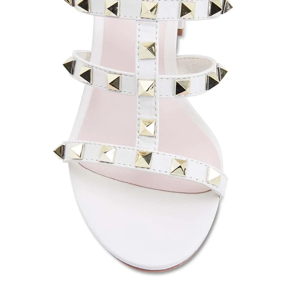 Portugal Heel in White Leather