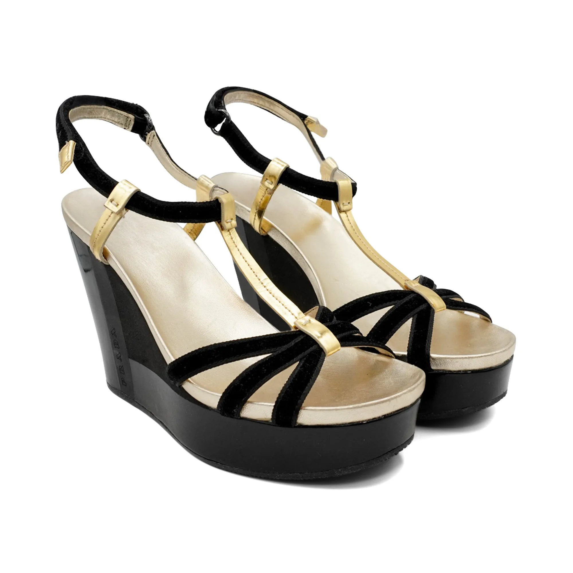 Prada Strappy Wedges - Women's 37.5