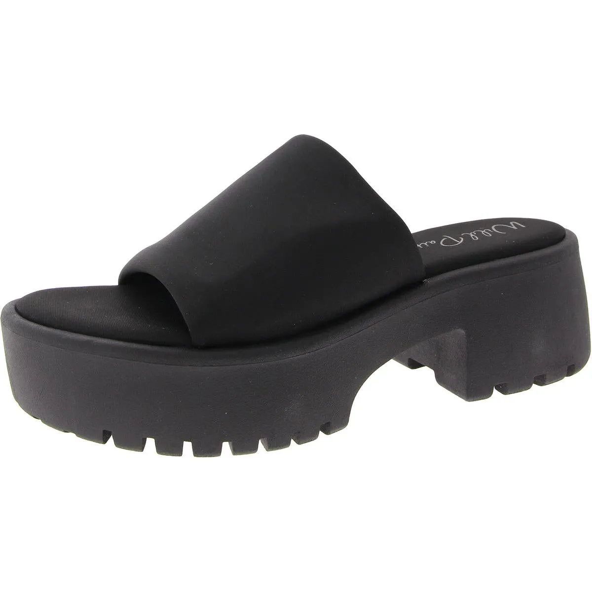 Questtf Womens Platform Heel Open Toe Slide Sandals