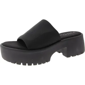 Questtf Womens Platform Heel Open Toe Slide Sandals