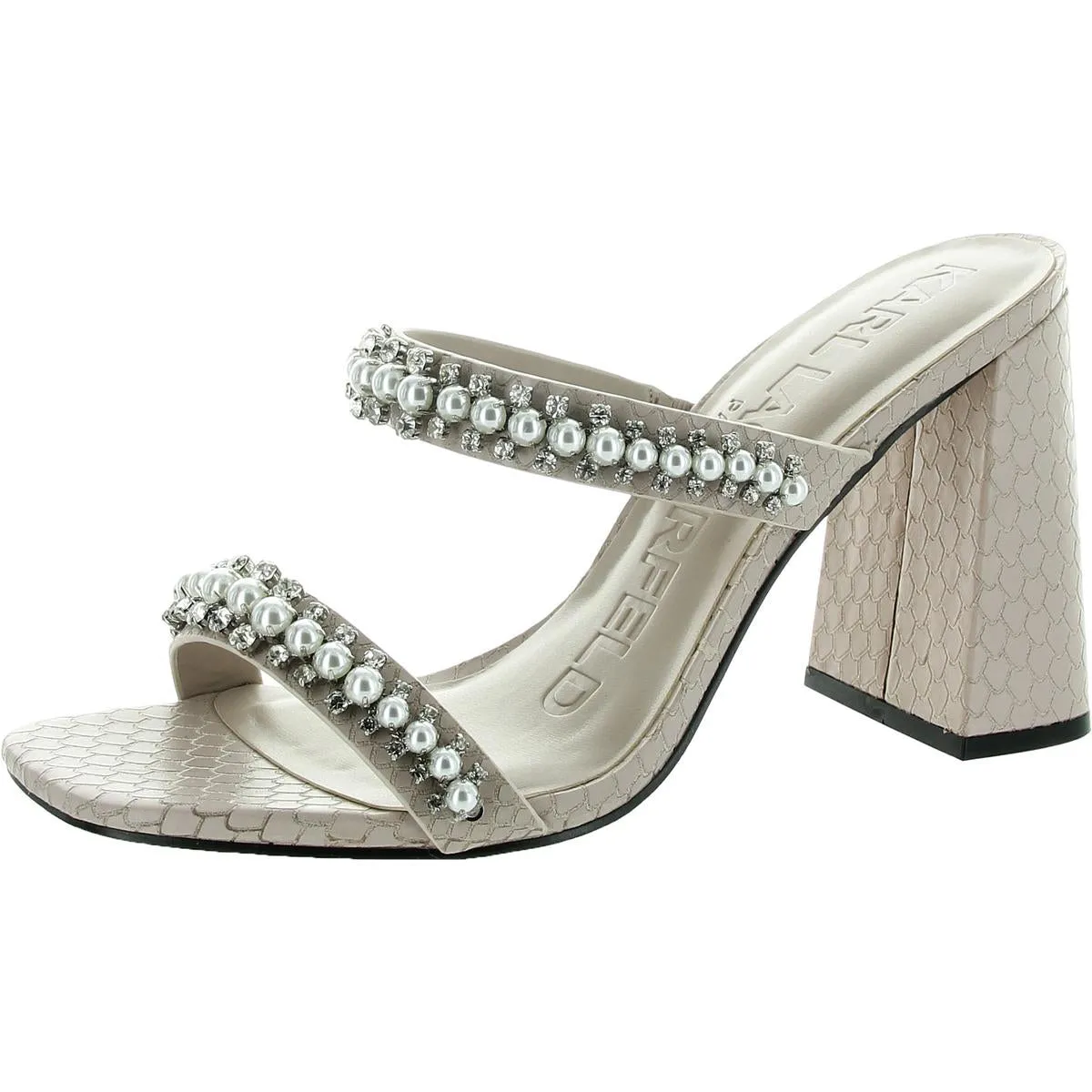 Rayan Womens Rhinestone Man Made Heels