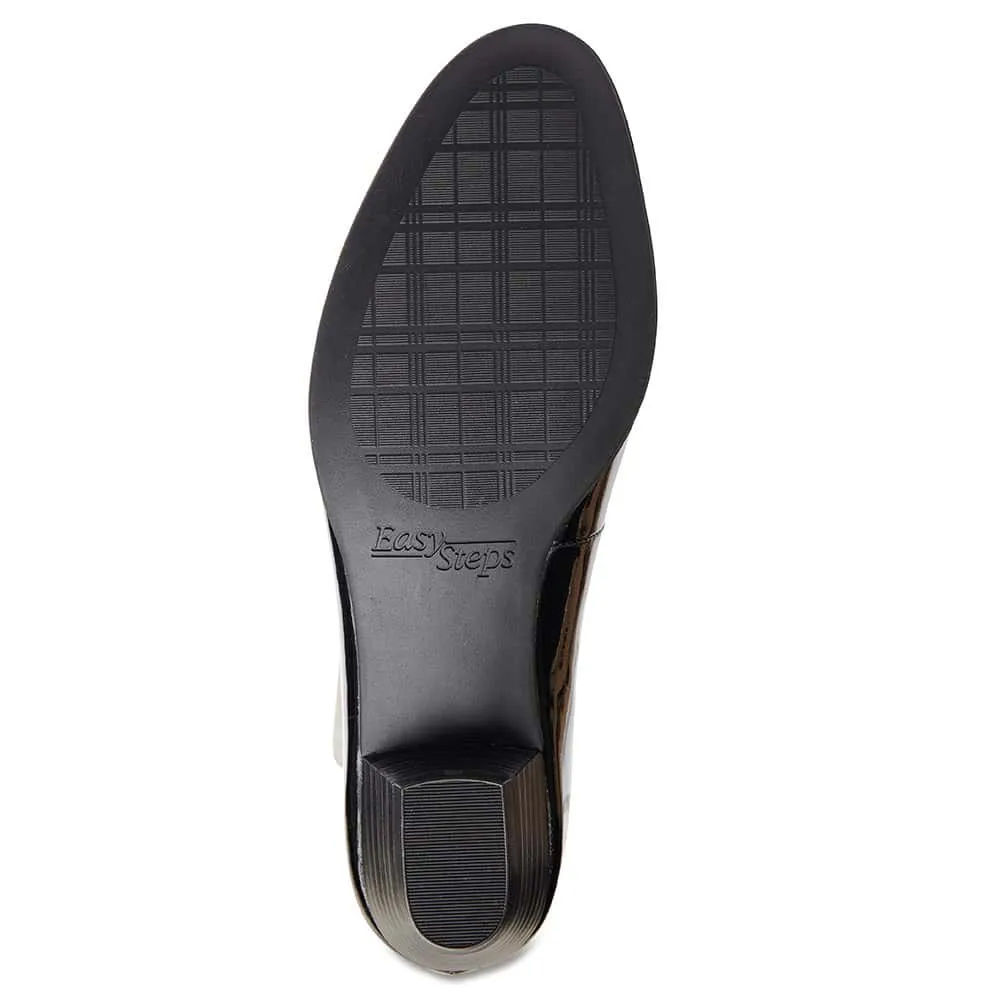 Regal Heel in Black Patent