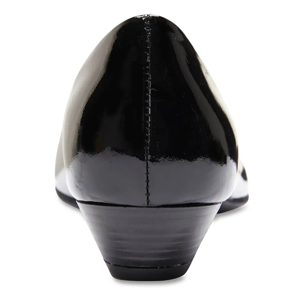 Regal Heel in Black Patent