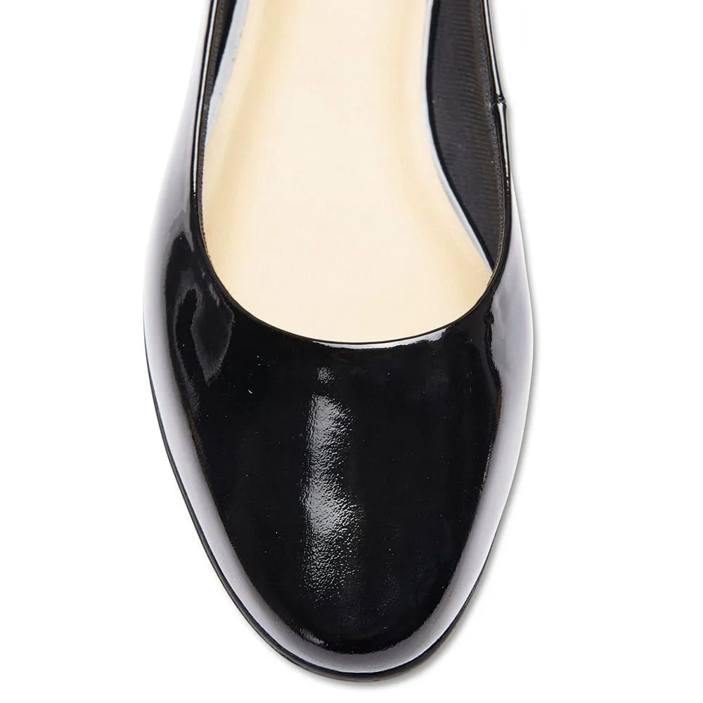 Regal Heel in Black Patent