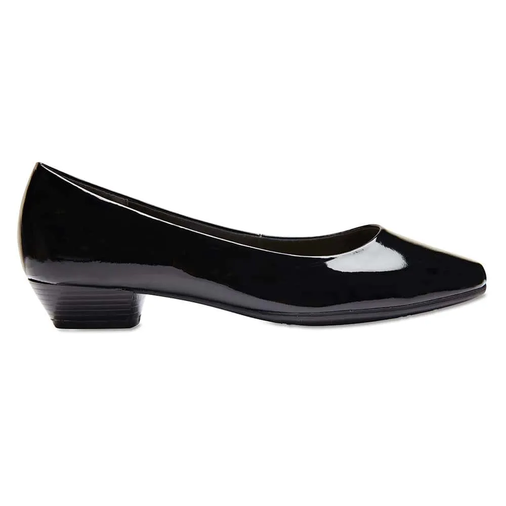 Regal Heel in Black Patent