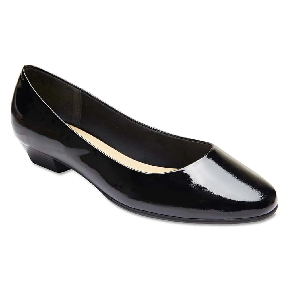 Regal Heel in Black Patent