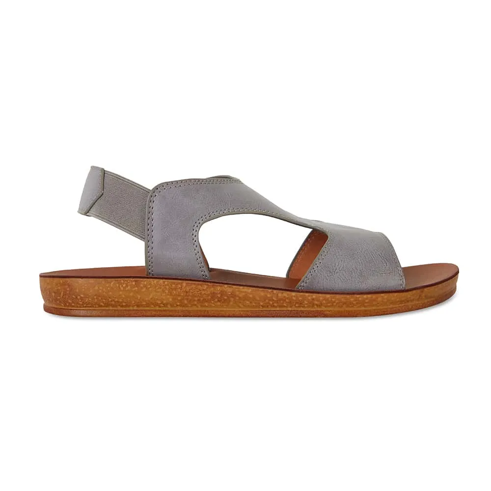 Reigan Sandal in Light Grey Smooth