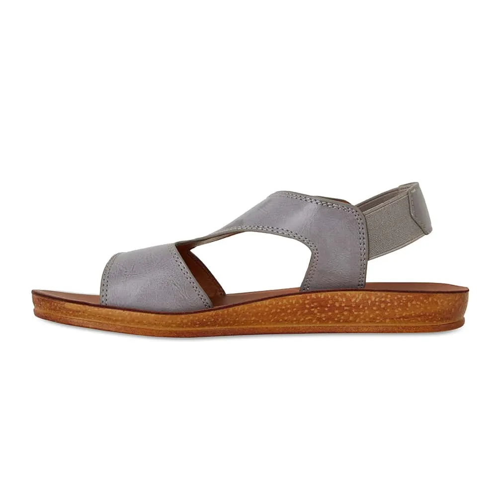 Reigan Sandal in Light Grey Smooth