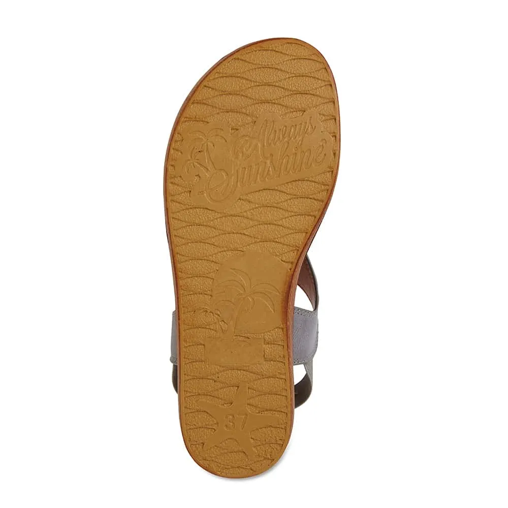 Reigan Sandal in Light Grey Smooth