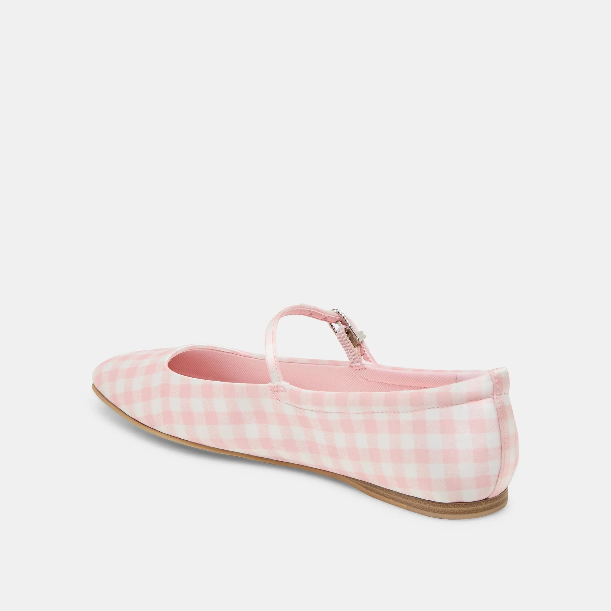 REYES X BYRDIE GOLF BALLET FLATS PINK PLAID GINGHAM
