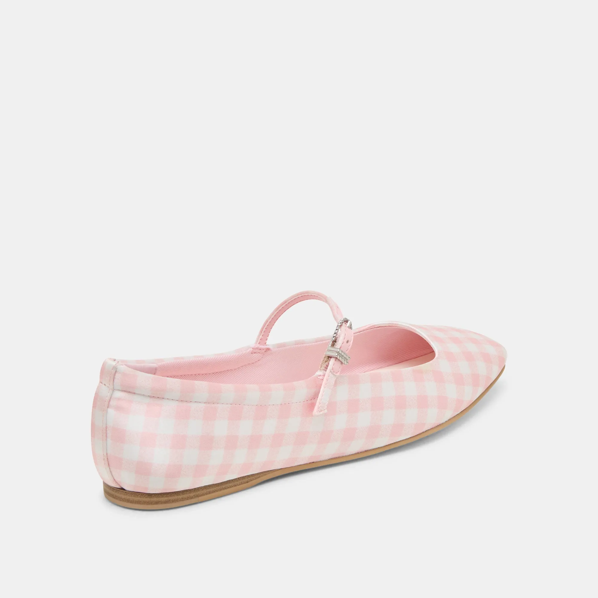 REYES X BYRDIE GOLF BALLET FLATS PINK PLAID GINGHAM