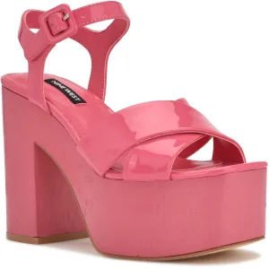 RILAY3 Womens Block Heel Man Made Platform Sandals