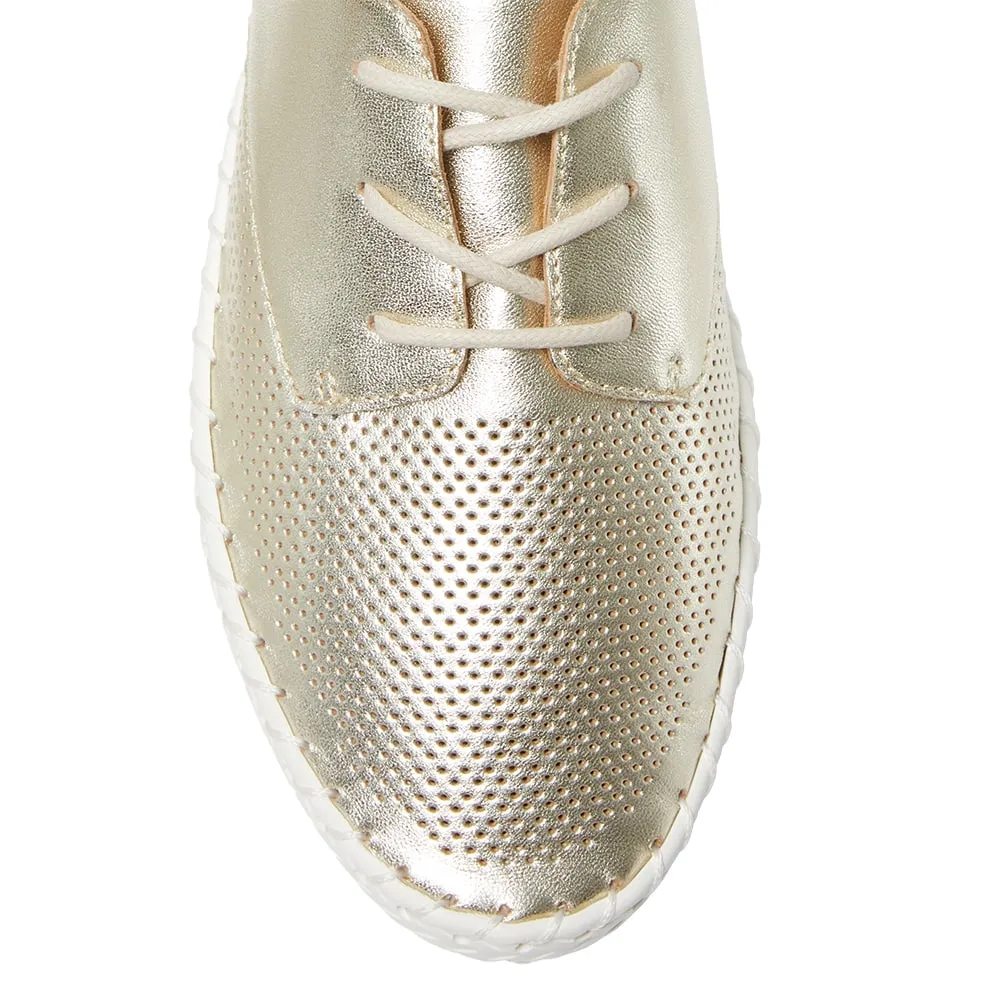 Ripley Sneaker in Soft Gold Leather