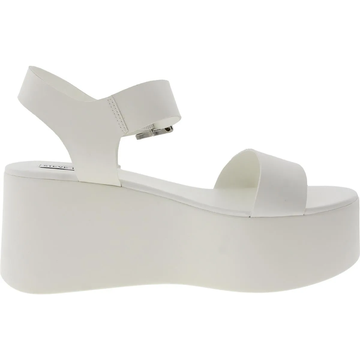 Ripley Womens Buckle Faux Leather Platform Sandals