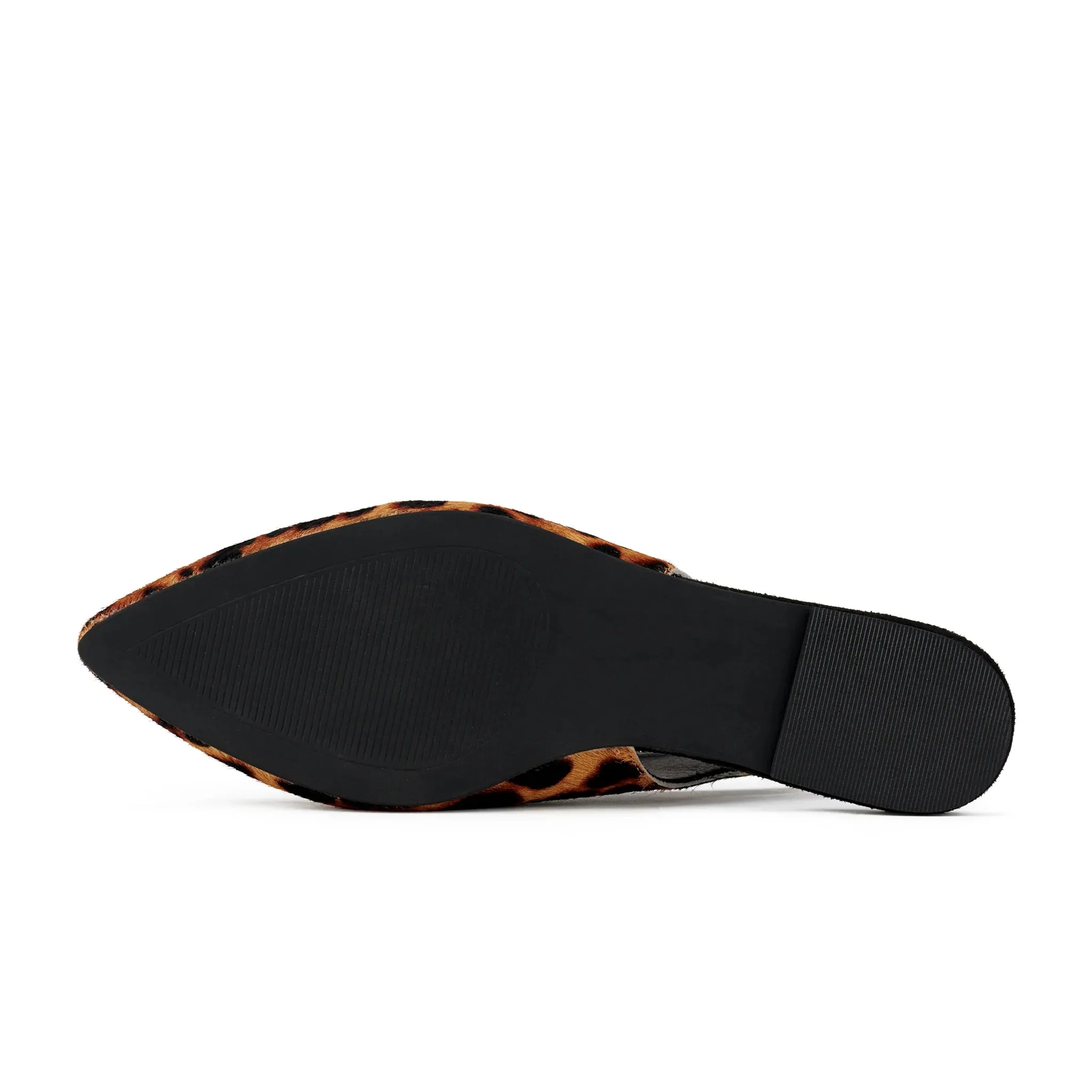 Rollie Pointed Slingback Dark Camel Leopard
