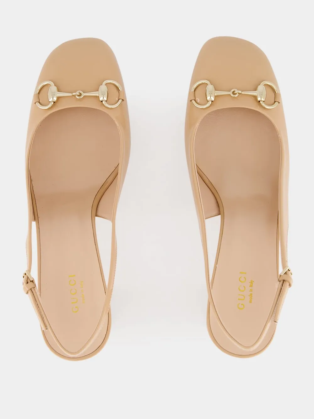 Rose Horsebit Slingback Heels