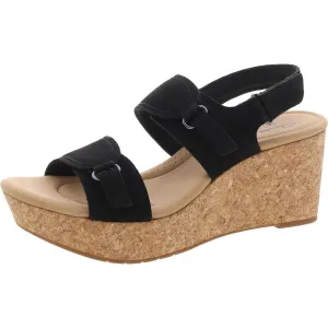 Rose Lane Womens Adjustable Nubuck Wedge Sandals