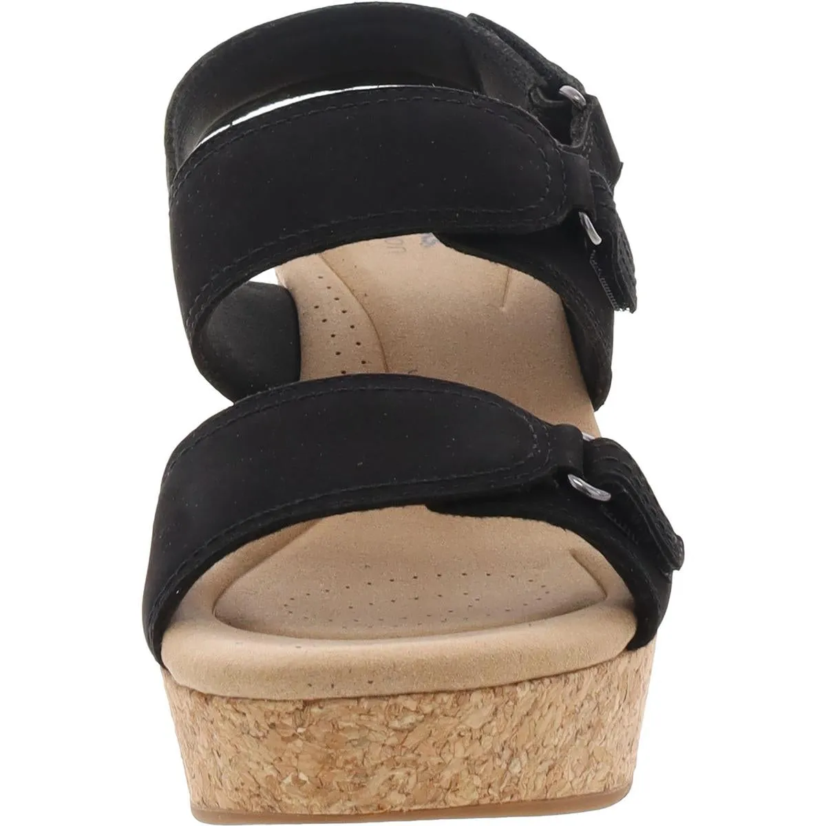 Rose Lane Womens Adjustable Nubuck Wedge Sandals