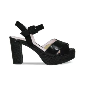 Ruby: Black Suede &amp; Snake Print Leather