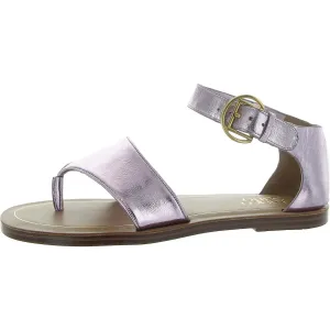 Ruth Womens Faux Leather Toe Post Ankle Strap