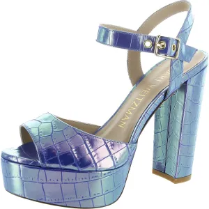 Ryder 95 Womens Iridescent Faux Leather Platform Sandals