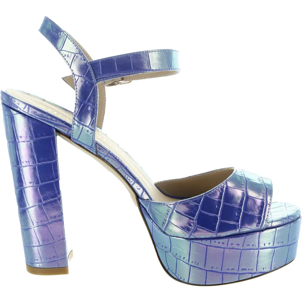 Ryder 95 Womens Iridescent Faux Leather Platform Sandals