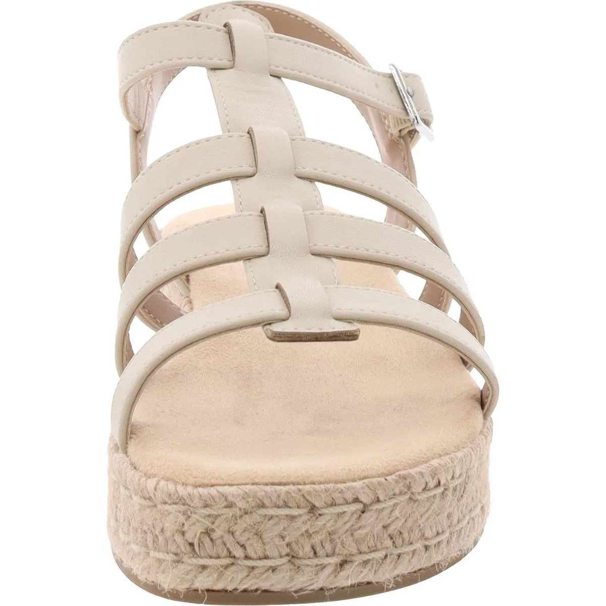 Ryker Womens Strappy Faux Leather Flatform Sandals