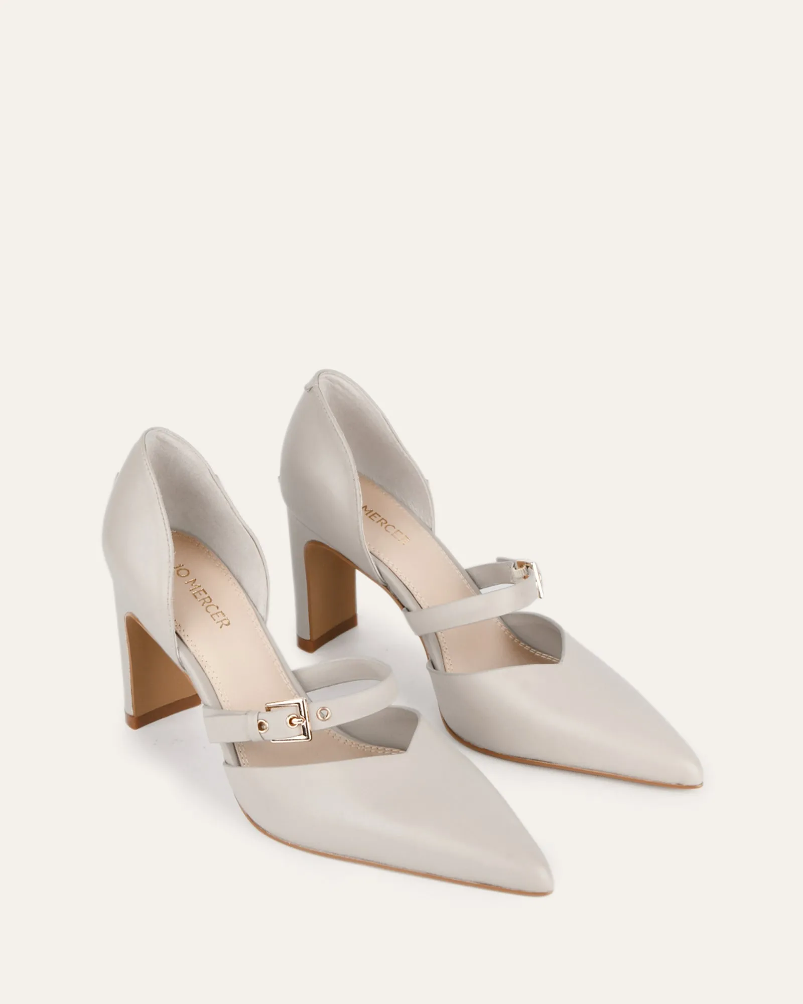 SAWYER HIGH HEELS BONE LEATHER