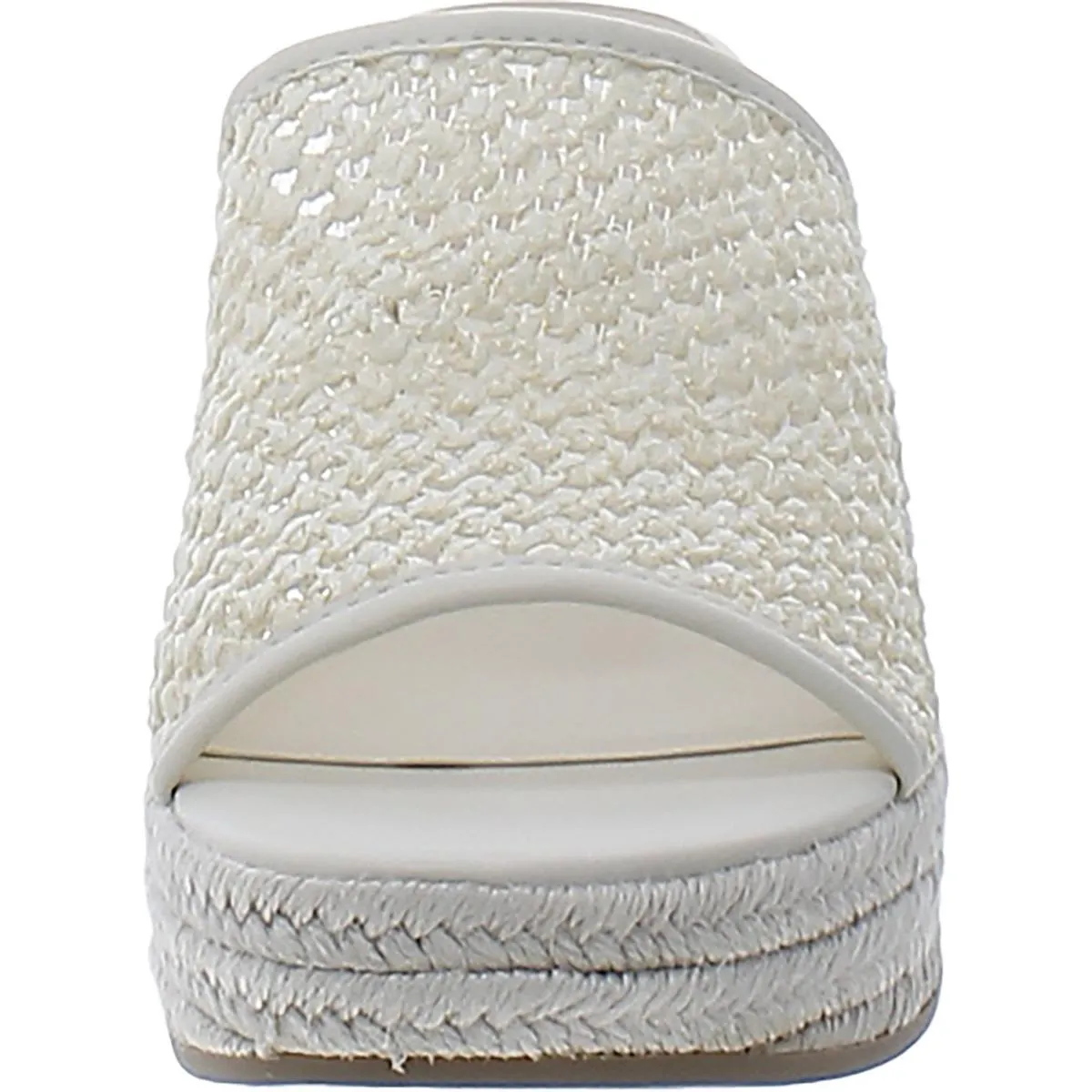 Saydie Womens Raffie Slip On Wedge Sandals