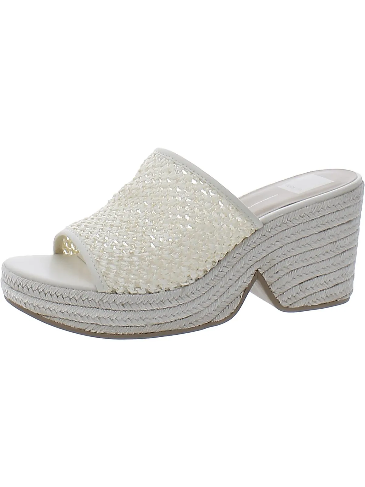Saydie Womens Raffie Slip On Wedge Sandals