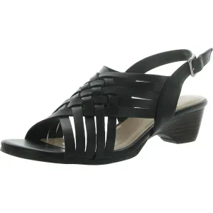 Seble Womens Leather Criss-Cross Slingback Sandals