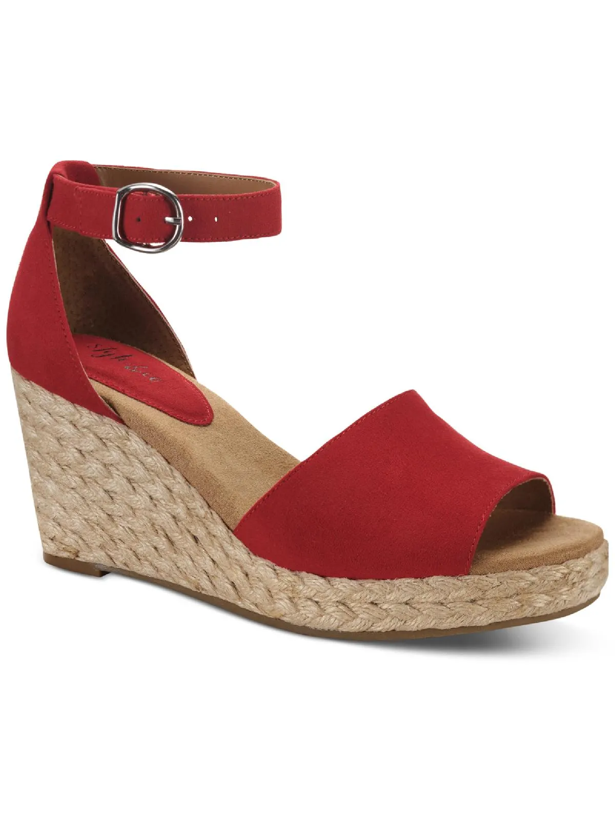 Seleeney Womens Slingback Open-Toe Wedge Sandals