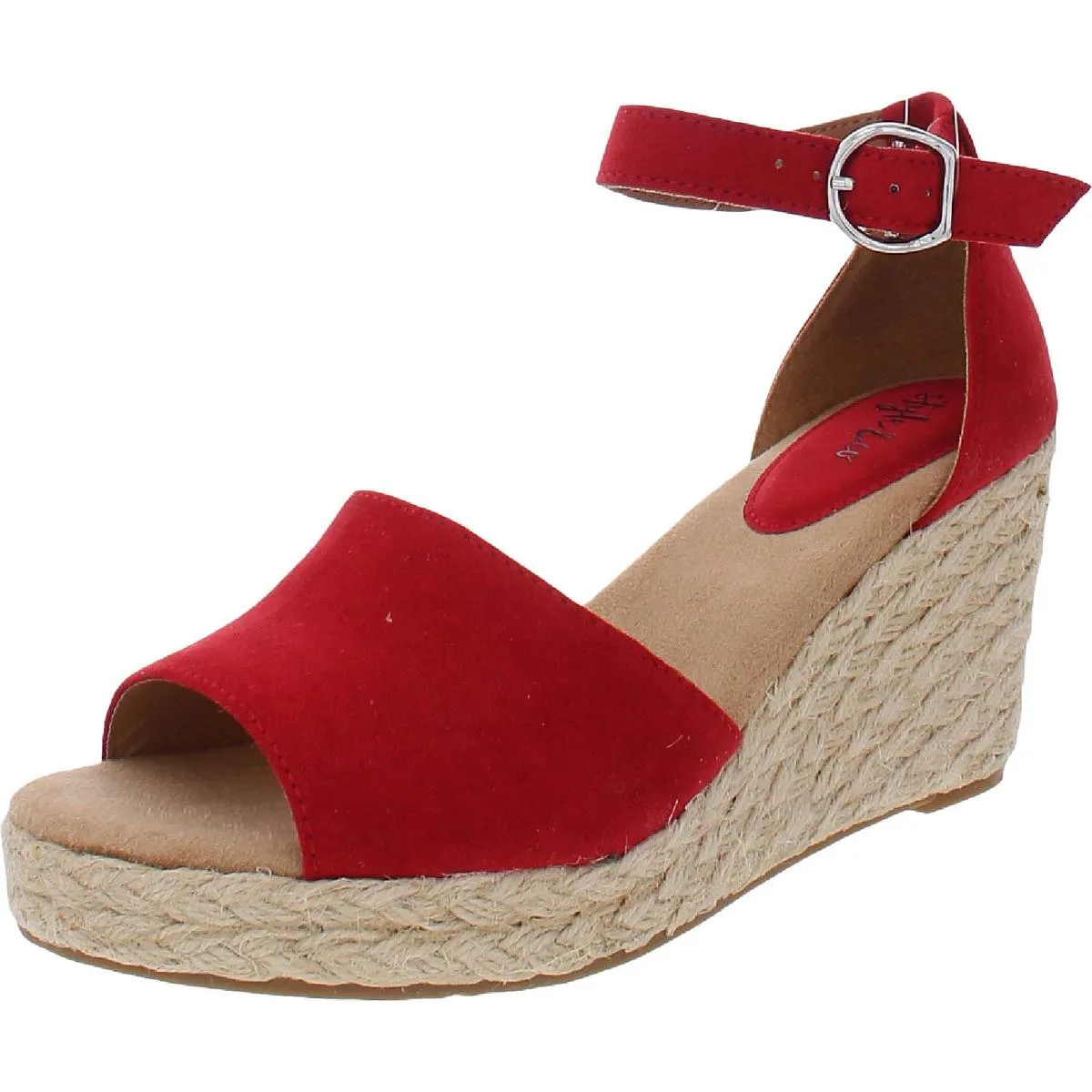 Seleeney Womens Slingback Open-Toe Wedge Sandals