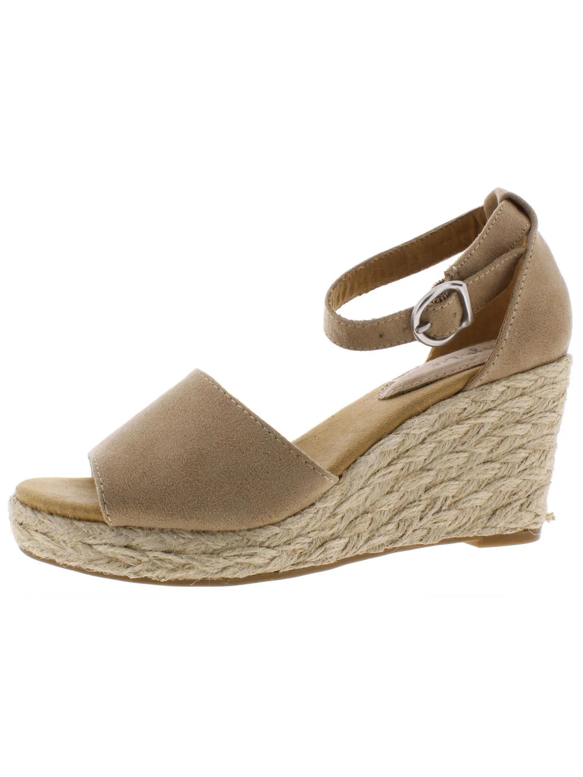 Seleeney Womens Slingback Open-Toe Wedge Sandals