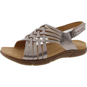 SEMAR Womens Metallic Man Made Huarache Sandals