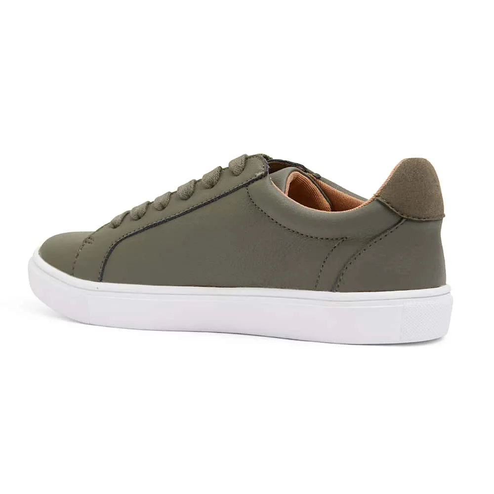 Serena Sneaker in Khaki Leather