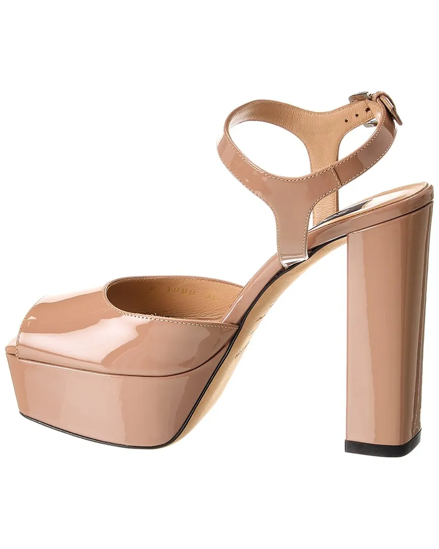 Sergio Rossi Patent Platform Sandal