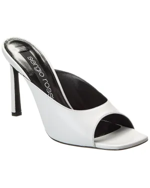 Sergio Rossi Sabot 95 Leather Sandal