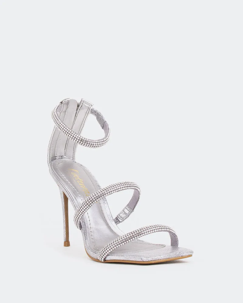 Shamari, Silver Leather/Cuir Argent