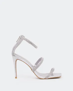 Shamari, Silver Leather/Cuir Argent