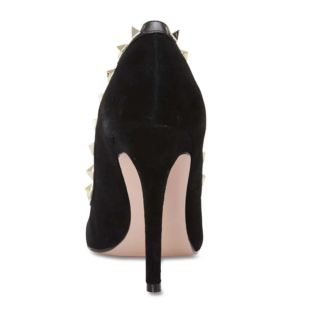 Sierra Heel in Black Suede
