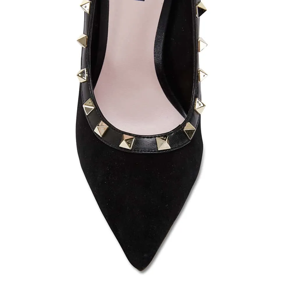 Sierra Heel in Black Suede